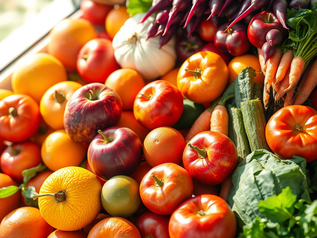Fruits et légumes colorés