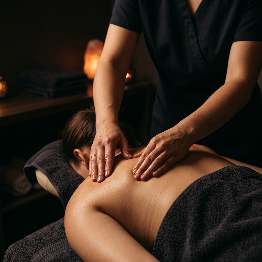 Massage de relaxation personne malvoyante, non-voyante ou à mobilité réduite.